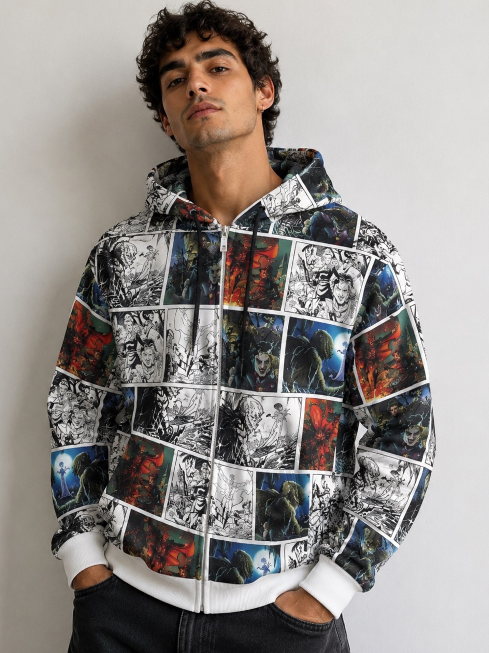 Universal Studios Dark Universe Classic Monsters Adult Hoodie & Bucket Hat SizeL